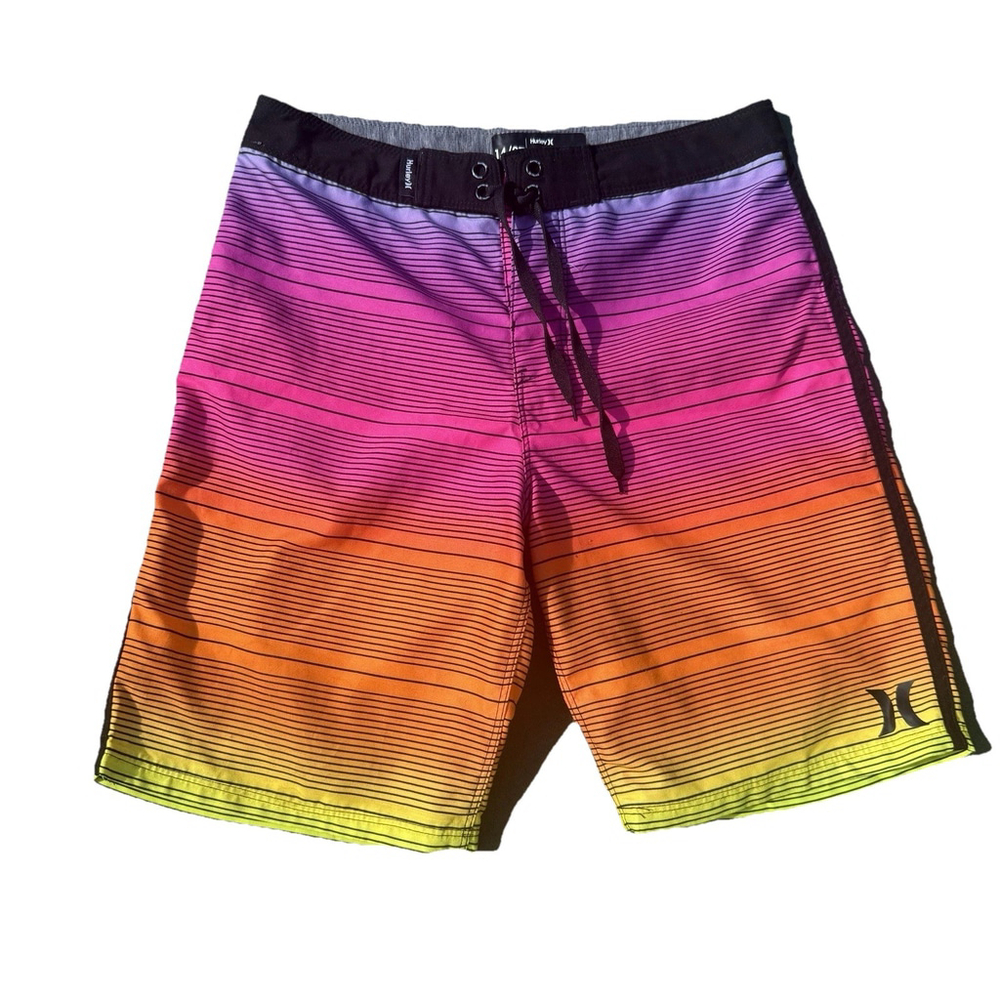 Youth Boys Hurley Board Shorts Size 14/27 Tie Dye Sunset A5